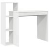 vidaXL Laud riiuliga ladustamisega Valge 100 x 40 x 90 cm Tehispuit