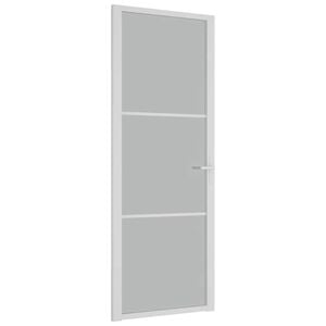 vidaXL siseuks, 76 x 201,5 cm cm, valge, matt klaas ja alumiinium