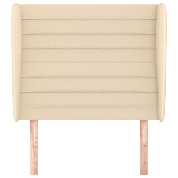 vidaXL voodipeats servadega, kreemjas, 103x23x118/128 cm, kangas