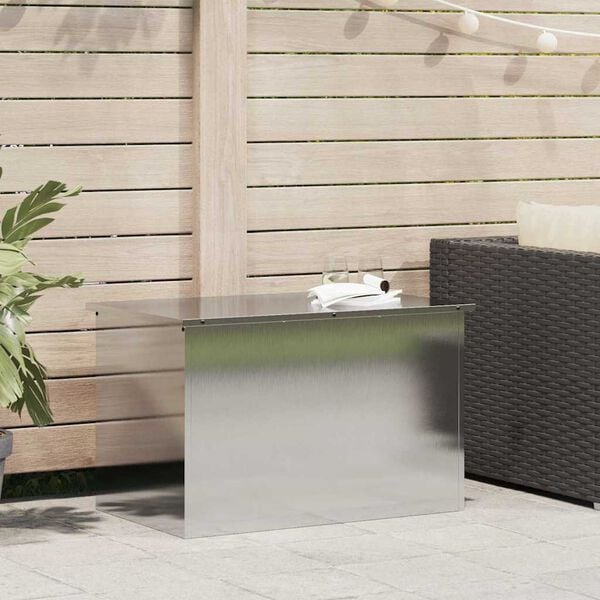 vidaXL Välisäilituskast Hõbedane 80 x 50,5 x 50 cm Teras