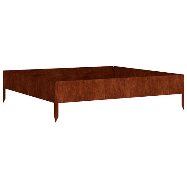 vidaXL taimekast, 100 x 100 x 26 cm, Corten-teras