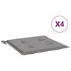 vidaXL aiatooli istmepadjad 4 tk, hall, 50 x 50 x 3 cm, kangas
