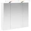 vidaXL Vannitoa peeglikapp riiuliga Valge 80 x 14.5 x 70 cm Tehispuit