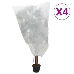 vidaXL pingutusn&ouml;&ouml;riga taime fliiskatted 4 tk, 70 g/m&sup2;, 0,8x0,8 m