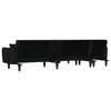 vidaXL L-kujuline diivanvoodi, must, 275 x 140 x 70 cm, kangas