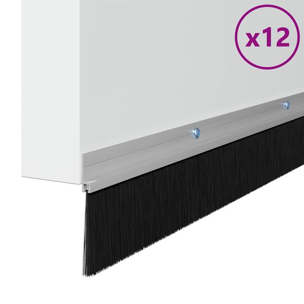 vidaXL Kruvitavad uksel&ouml;&ouml;kide tihendid 12 pcs H&otilde;bedane 100 cm