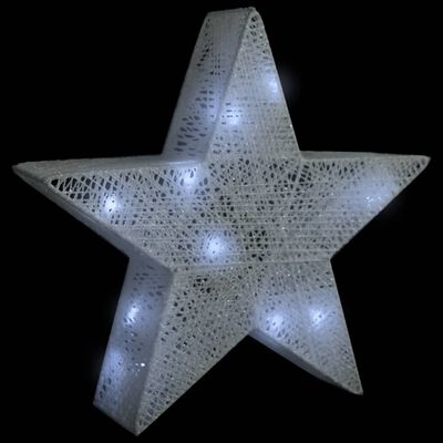 vidaXL jõulukaunistus tähed 3 tk, valge, võrgust, LED, õue ja tuppa