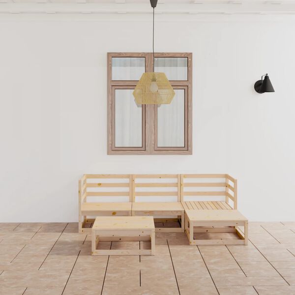 vidaXL 5-osaline aiamööbli komplekt, toekas männipuit