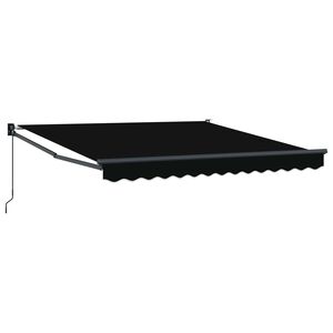 vidaXL Kokkuvolditav varikatus Must 350 x 250 cm