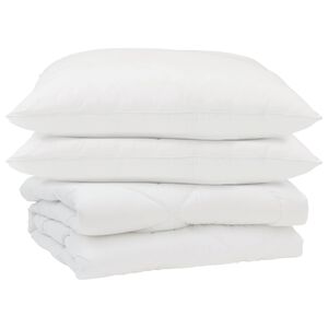 vidaXL Suvised teki padjaga 3 pcs Valge Mikrofiiber