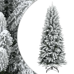 vidaXL kunstkuusk lumiste okstega, 120 cm, PVC ja PE