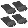 vidaXL Rehvikaitsjad 4 tk Must 44 x 20 x 4 cm PP