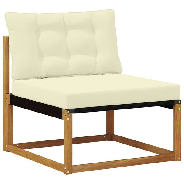 vidaXL V&auml;li diivanikomplekt padjaga 3 pcs Looduslik ja kreem