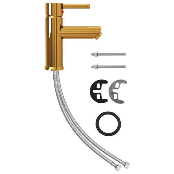 vidaXL vannitoa valamusegisti, kuldne, 130 x 176 mm