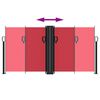 vidaXL lahtit&otilde;mmatav k&uuml;lgsein, punane, 120 x 600 cm