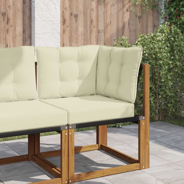 vidaXL V&auml;lim&ouml;&ouml;blitugi patja 3 pcs cream Pol&uuml;ester