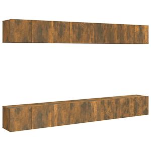 vidaXL telerikapid 8 tk, suitsutatud tamm, 60 x 30 x 30 cm, tehispuit