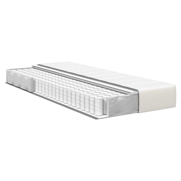 vidaXL Voodi madrats madratsiga cream 90 x 200 cm kangas