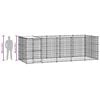 vidaXL koeraaedik katusega, tsingitud teras, 12,1 m&sup2;