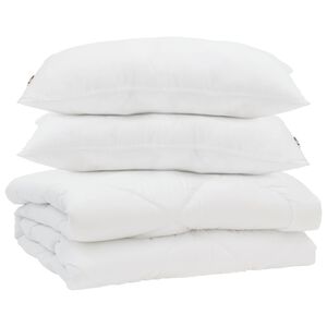 vidaXL Suletekk padjaga 3 pcs Valge Mikrofiiber
