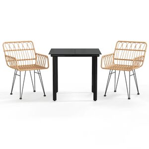 vidaXL 3-osaline aiam&ouml;&ouml;bli komplekt, pol&uuml;rotang