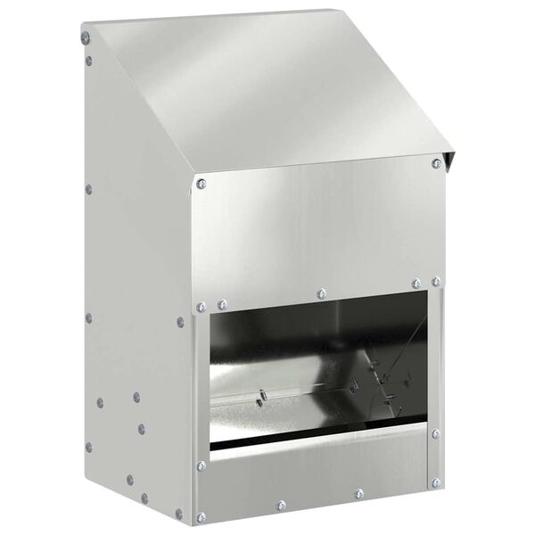 vidaXL Kanali feeder Hõbedane 21 x 16 x 33 cm Tsinkteras