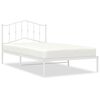 vidaXL metallist voodiraam peatsiga, valge, 100x200 cm