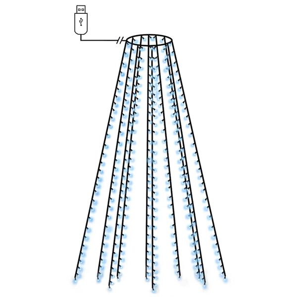 vidaXL kuusetuled, v&otilde;rk, 250 LEDi, sinine, 250 cm