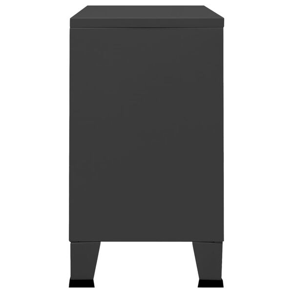 vidaXL puhvetkapp, antratsiit, 105x35x62 cm, metall ja klaas