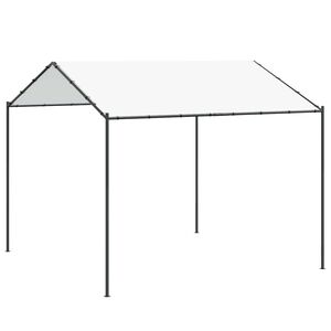 vidaXL Paviljon 4 x 4 x 2,6 m Valge Teras ja pol&uuml;ester 180 gsm