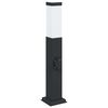 vidaXL pollarvalgusti pistikupesaga 50 cm must IP44