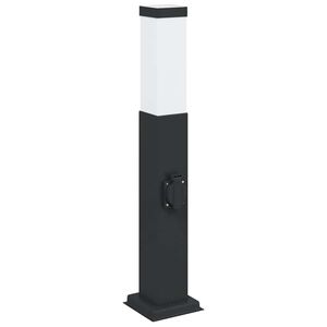 vidaXL pollarvalgusti pistikupesaga 50 cm must IP44