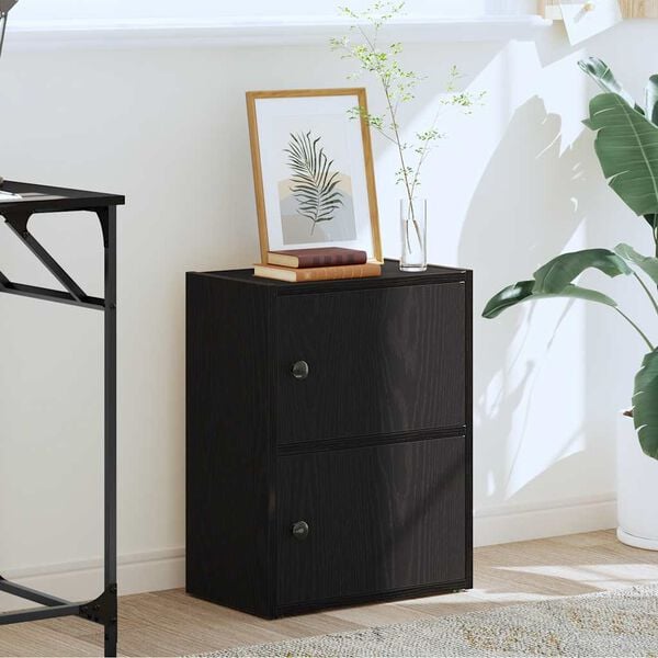 vidaXL raamatualus, must tamm, 40x24x52 cm, tehispuit