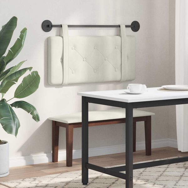 vidaXL Rippuv Peatoe Seinale kinnitatav cream 90 x 55 x 5 cm Samet