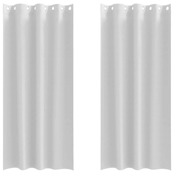 vidaXL Kardinad rõngastega 2 pcs Kahvatu Hall 245 x 140 cm Polüester