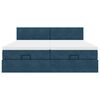 vidaXL Ottomani voodiraam madratsitega, tumesinine, 160x200 cm, samet