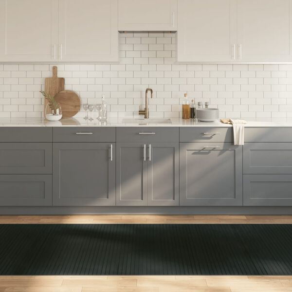 vidaXL vaip, ristk&uuml;likukujuline, hall, 100 x 1000 cm, bambus