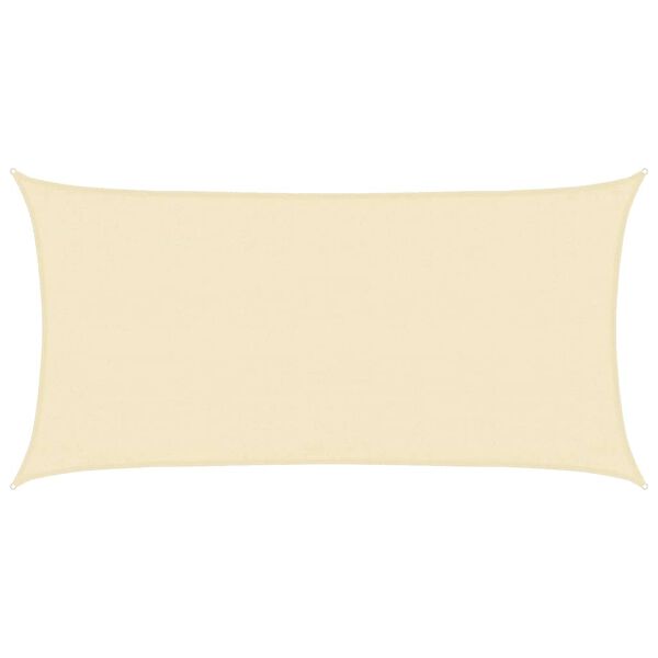 vidaXL päikesepuri 160 g/m² kreemjas, 3 x 6 m, HDPE