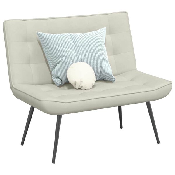 vidaXL pink, kreemjas, 110x74x84 cm, samet