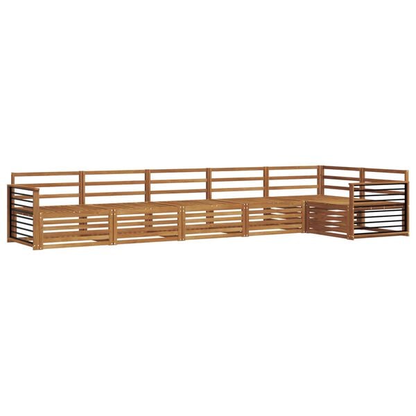 vidaXL V&auml;li diivanikomplekt 6 pcs Neutraalne Tugev akatsiapuu