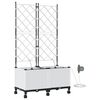 vidaXL Aiakonteiner Kastmise ja Ratastega 2 tk Valge 80 x 40 x 148 cm