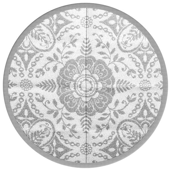 vidaXL õuevaip, ARAKIL helehall, Ø160 cm, PP