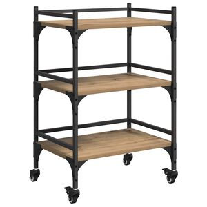 vidaXL K&ouml;&ouml;gik&auml;ru K&auml;sit&ouml;&ouml;puu 50 x 35 x 75.5 cm Tehispuit