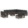 vidaXL Aia Diivanikomplekt 14 pcs Hall pol&uuml;rotang