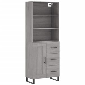 vidaXL k&otilde;rge kapp, hall Sonoma tamm, 69,5 x 34 x 180 cm, tehispuit