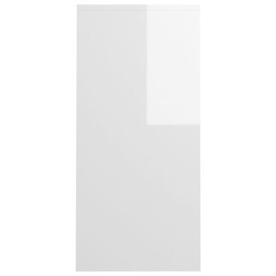 vidaXL kirjutuslaud, kõrgläikega valge, 102,5 x 35 x 75 cm, puitlaastplaat