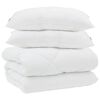 vidaXL Talve tek padjaga 3 pcs Valge Mikrofiiber