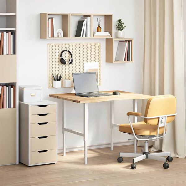 vidaXL lauaplaat, 100x80x2,5 cm, t&ouml;&ouml;tlemata toekas tammepuit ristk&uuml;lik