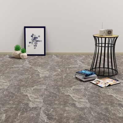 vidaXL iseliimuvad põrandaplaadid 20 tk, PVC, 1,86 m², must marmor