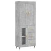 vidaXL k&otilde;rge kapp, betoonhall, 69,5 x 34 x 180 cm,tehispuit